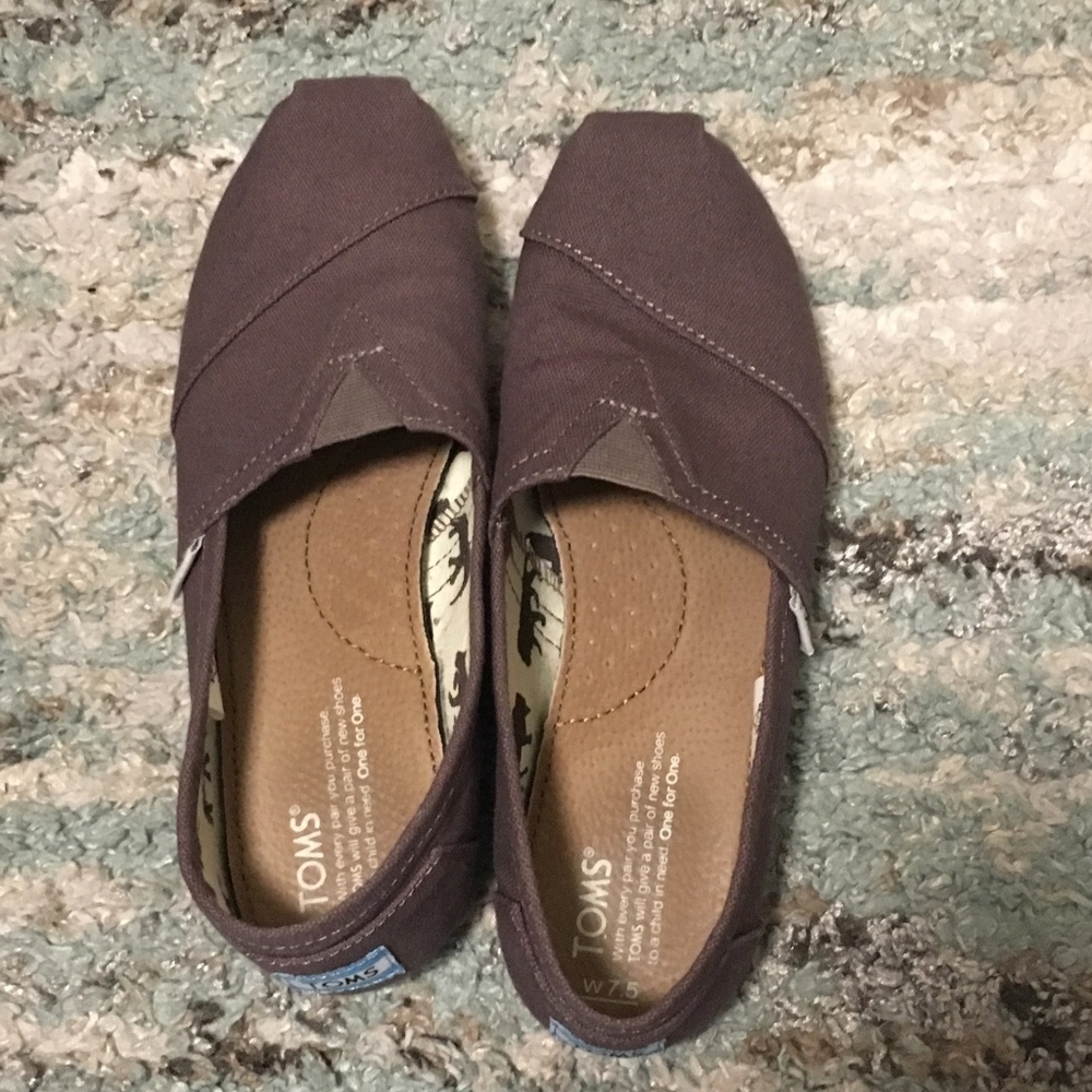 TOMS canvas slip-on sneakers, color ash